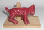 Vintage Camark Pottery Maroon Pointer Hound Dog Figure